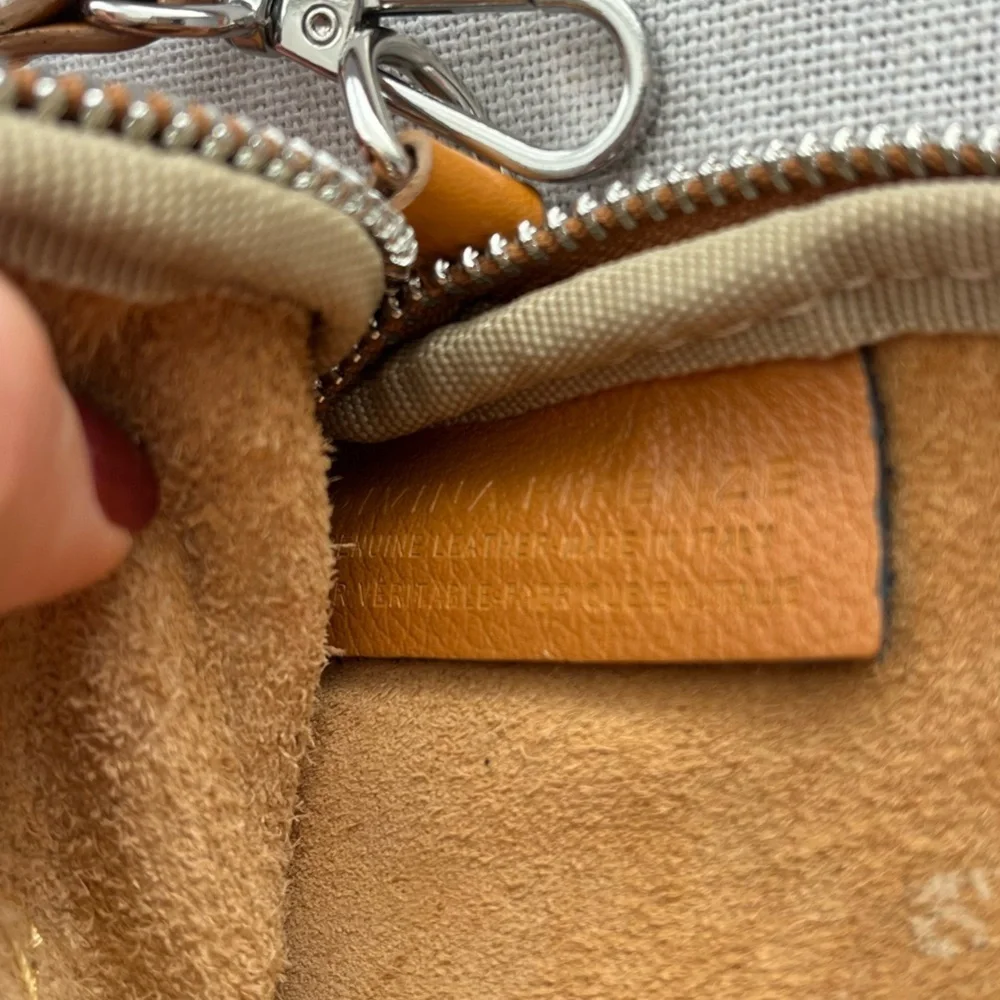 Divina Firenze Crossbody Purse Tan Leather Made in Italy